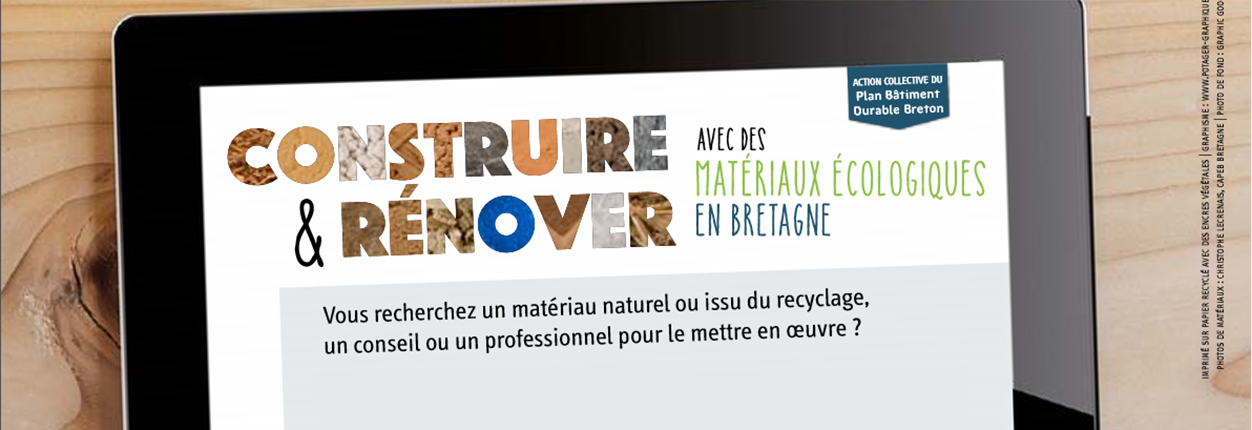 Banniere annuaire des professionnels travaillant avec des éco-matériaux pour la filière bâtiment
