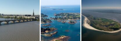 vues aériennes du site pilote de SEENEOH, Paimpol-Bréhat et d'Ameland interreg nwe shines